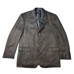 Bill Robinson Brown Microsuede Sport Coat Blazer  Size 44L  Business Faux Suede
